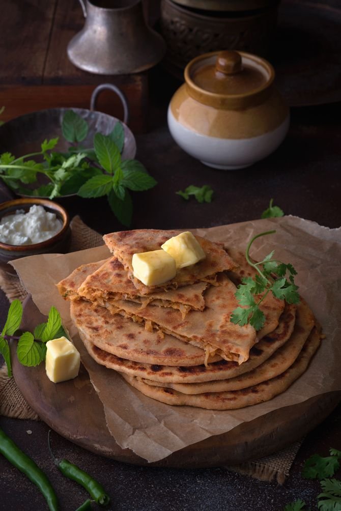 Parathe made with G-Malkin Flour
